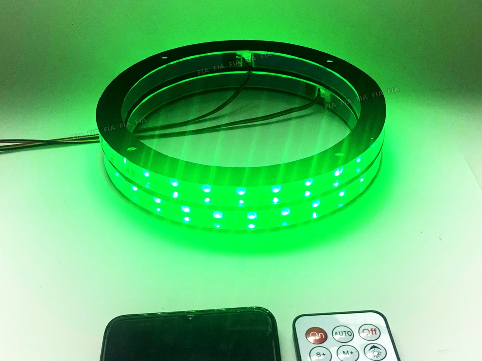 2pcs 8“ Dream Chasing LED Car Speaker Ring Lights Waterproof Horn Lamp w/Remote