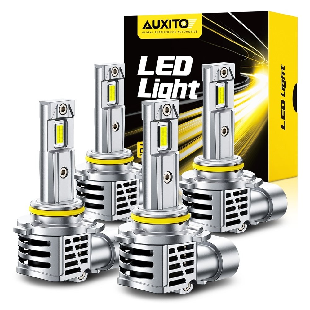 AUXITO M6S Series HB3 9005 + 9006 White HB4 LED Headlight Bulbs Combo Pack of 4