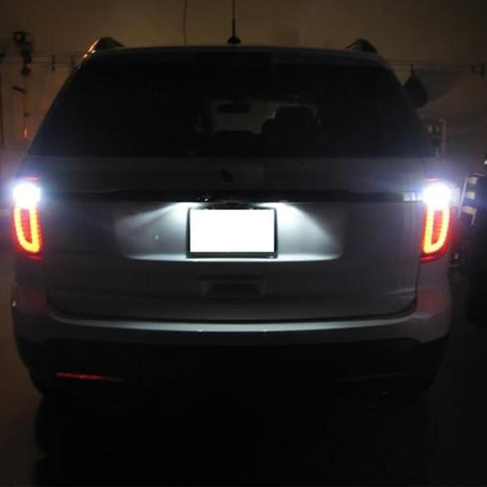 [BRIGHT WHITE] Fit Ford Edge/EcoSport XJ Jaguar LED Plate License Lights Housing