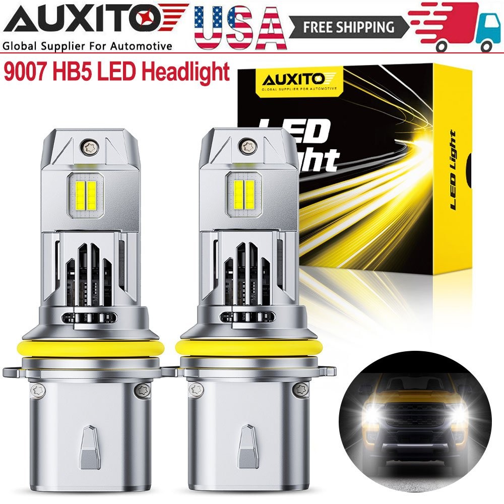 AUXITO 9007 HB5 LED Headlight Bulbs High Low Beam 330000LM White Super Bright 2X