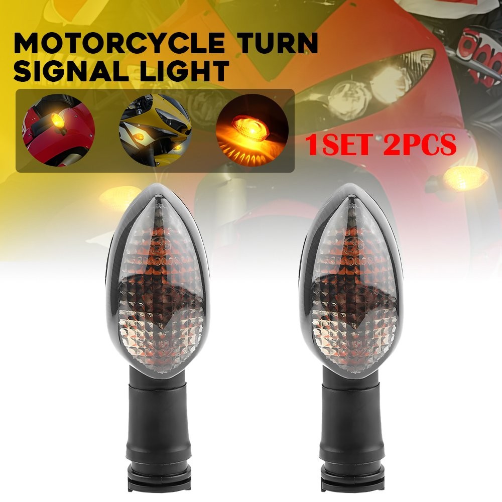 2-20PC Mini Turn Signals Indicator Amber Blinker Light For Yamaha YZF Motorcycle