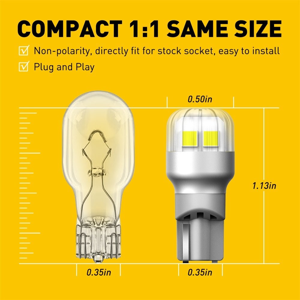 Backup Reverse Lights AUXITO 921 T15 912 LED White 6000K Bulb 2400LM US4T 2/10x