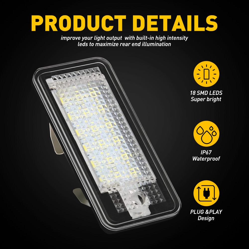 4x LED CANBUS License Light Plate For Audi A3 S3 A4 A6 S4 S6 A8 B6 S8 Q7 RS4 RS6