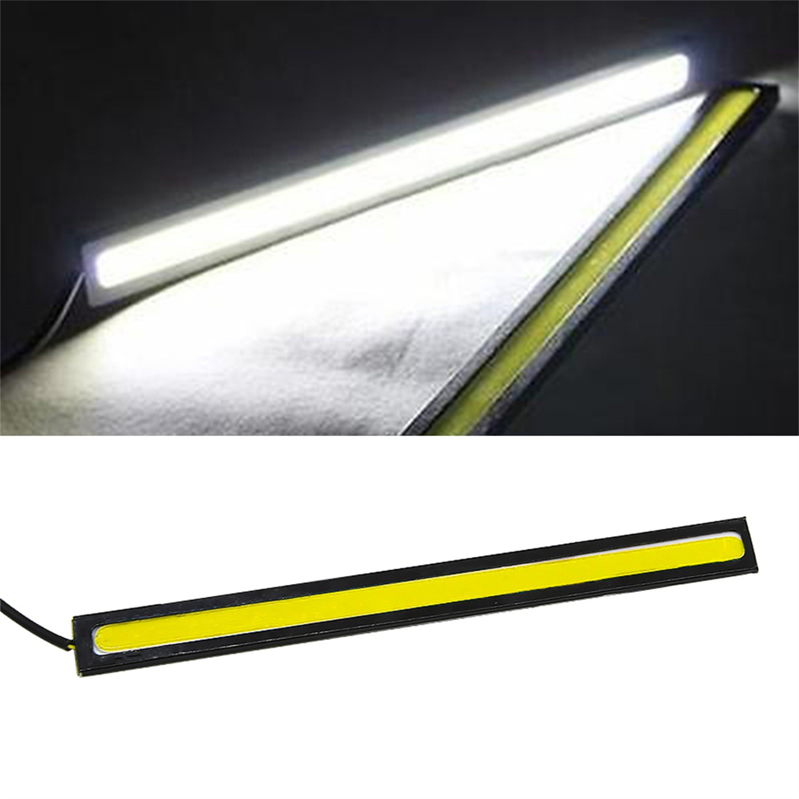12V LED STRIP DRL DAYTIME RUNNING LIGHTS FOG COB CAR LAMP DRIVING WHITE US