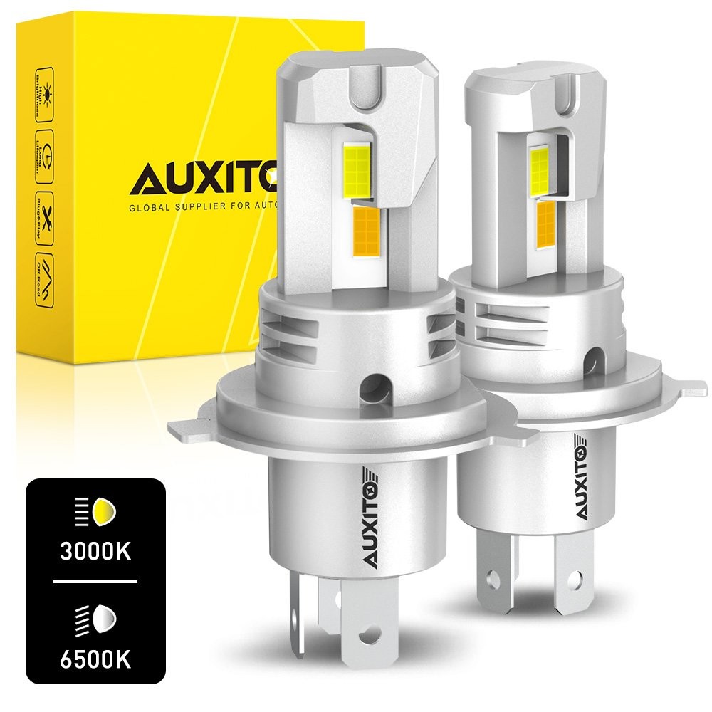 Dual Color H4 9003 Headlights LED Bulb Kit Super Bright Yellow+White Combo EXD