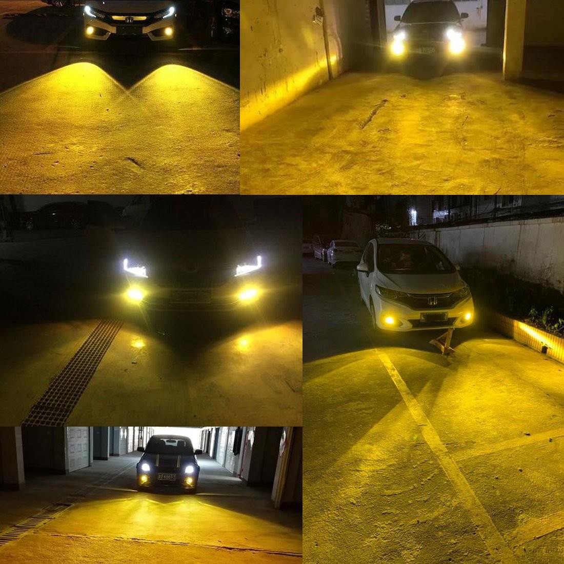H1 LED Headlight Super Bright Bulb Kit 3000K Yellow 330000LM High Low Beam Light