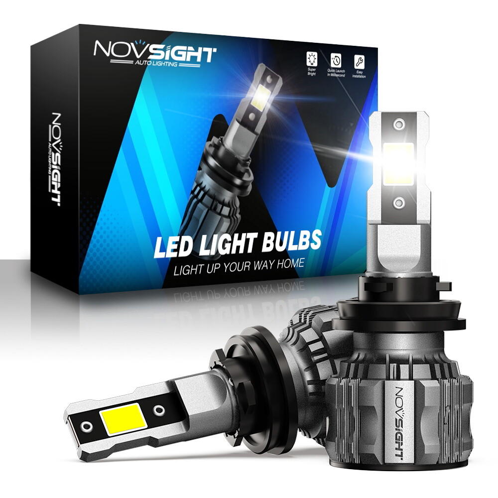 NOVSIGHT H8 H9 H11 LED Headlight Bulbs Kit Super Bright High Low Beam Lamp 6500K