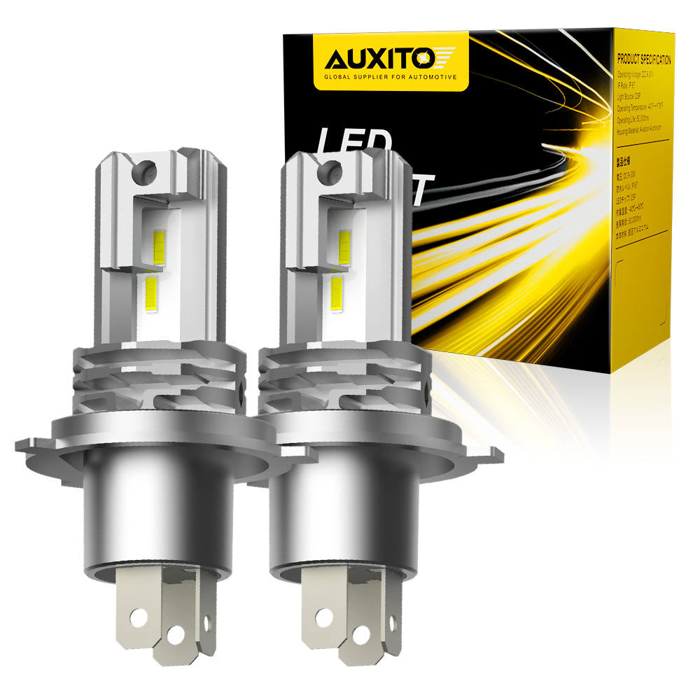 2pcs H4 AUXITO 9003 HB2 24000LM Headlight LED High Beam Low 6500K Bulbs M4