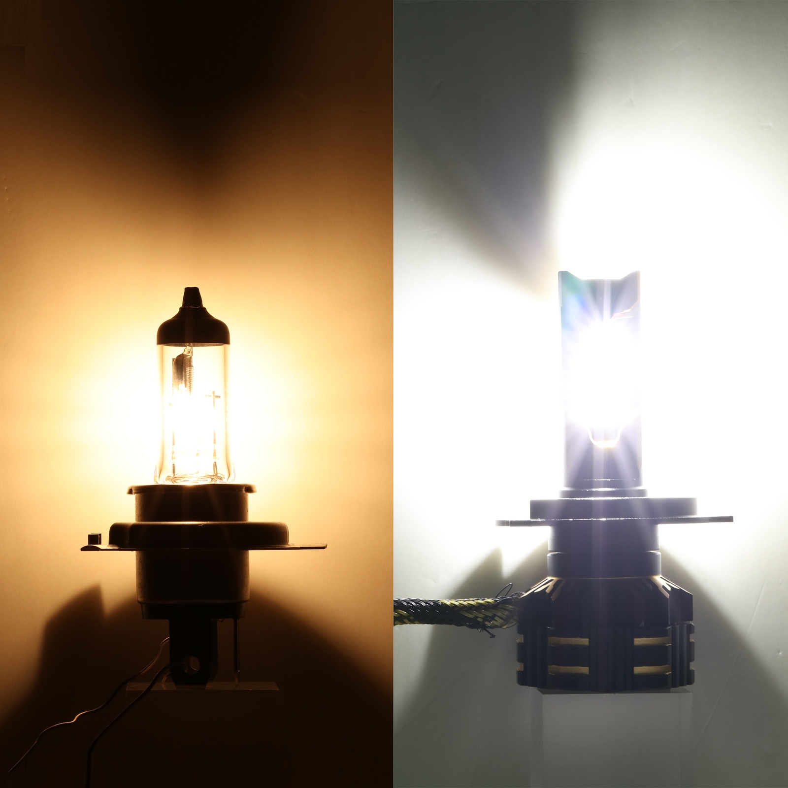 2x AUXBEAM 9003 H4 LED Headlight Bulbs Kit High Low Beam Super Bright White 120W