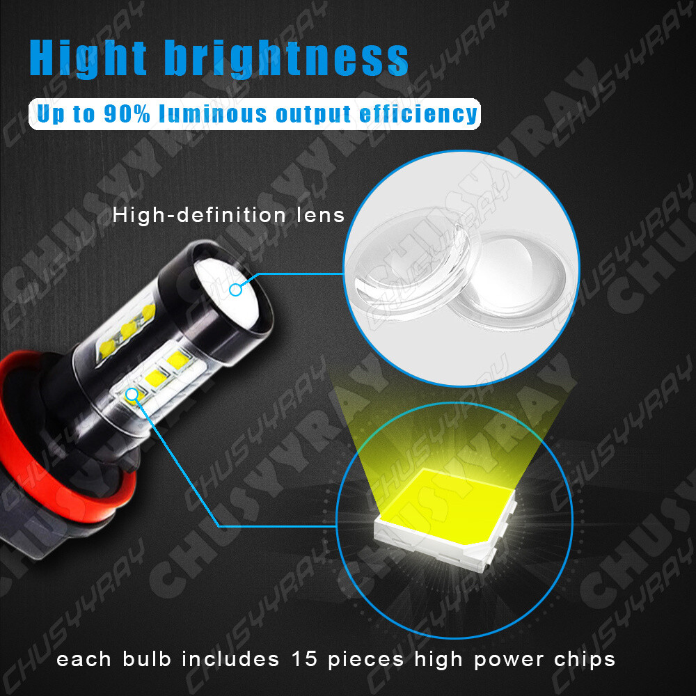 White/Yellow LED Bulbs For 2012-2017 Hyundai Veloster Headlight Fog Light Kit 6X