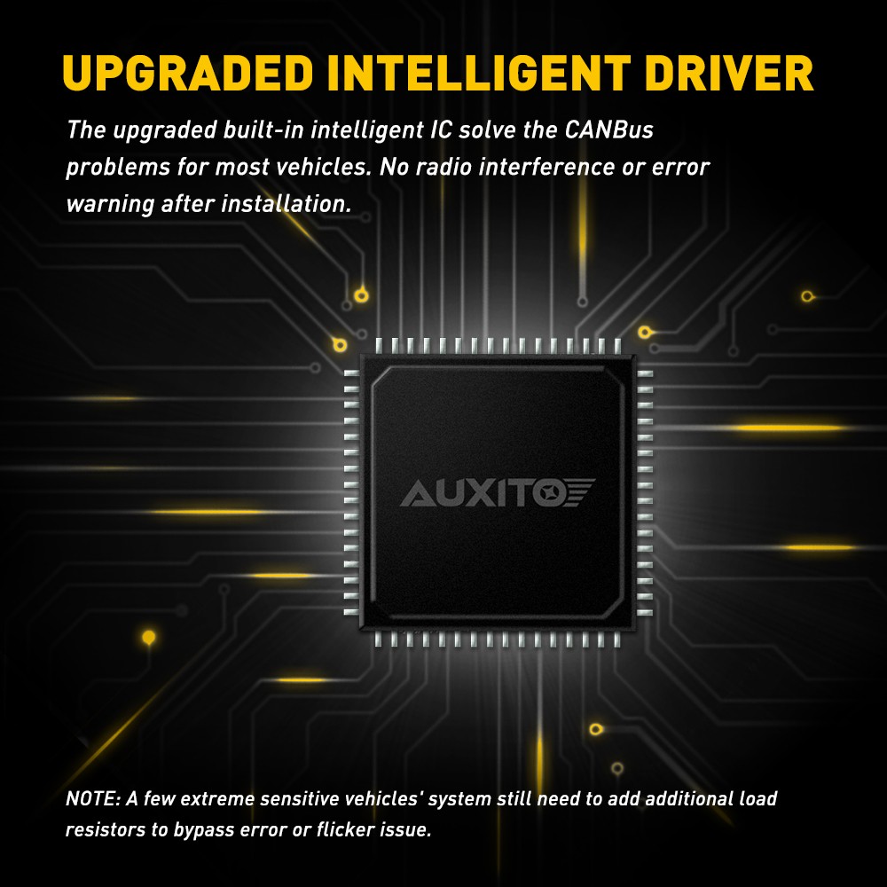 AUXITO I9 9006 LED Fog Light Bulbs Golden Yellow 3000K Driving Lamp Bulb DRL