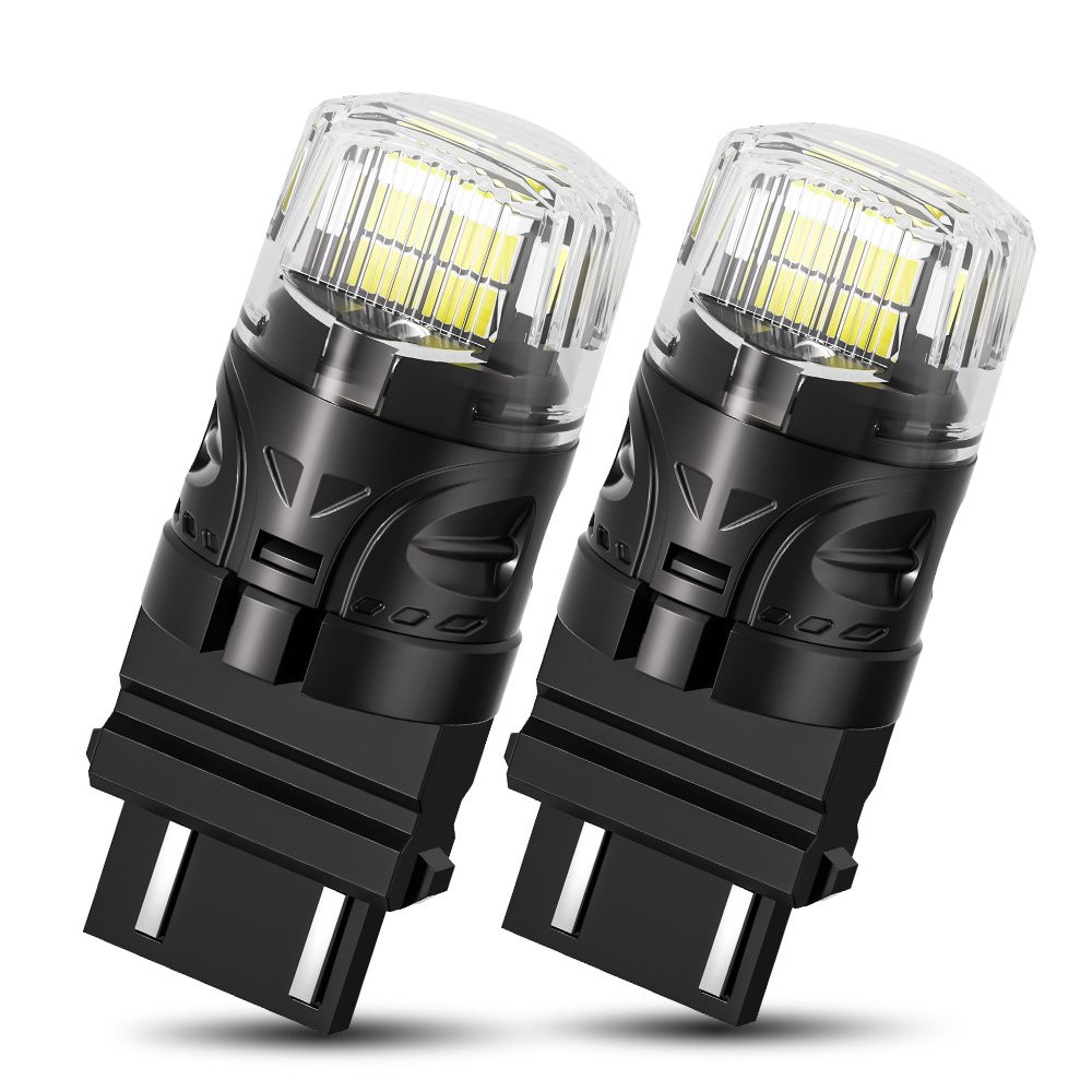 2pcs 3157 3156 Super White 16SMD LED Reverse Tail Brake Signal Light Bulb 6500K