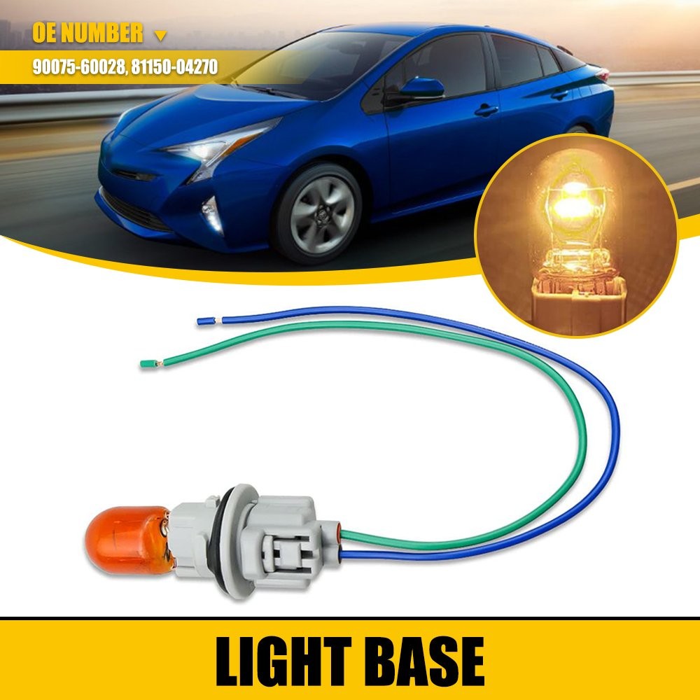 Fit Toyota Amber Bulb Brake Socket Turn Signal Light Wire Harness Plug Connector