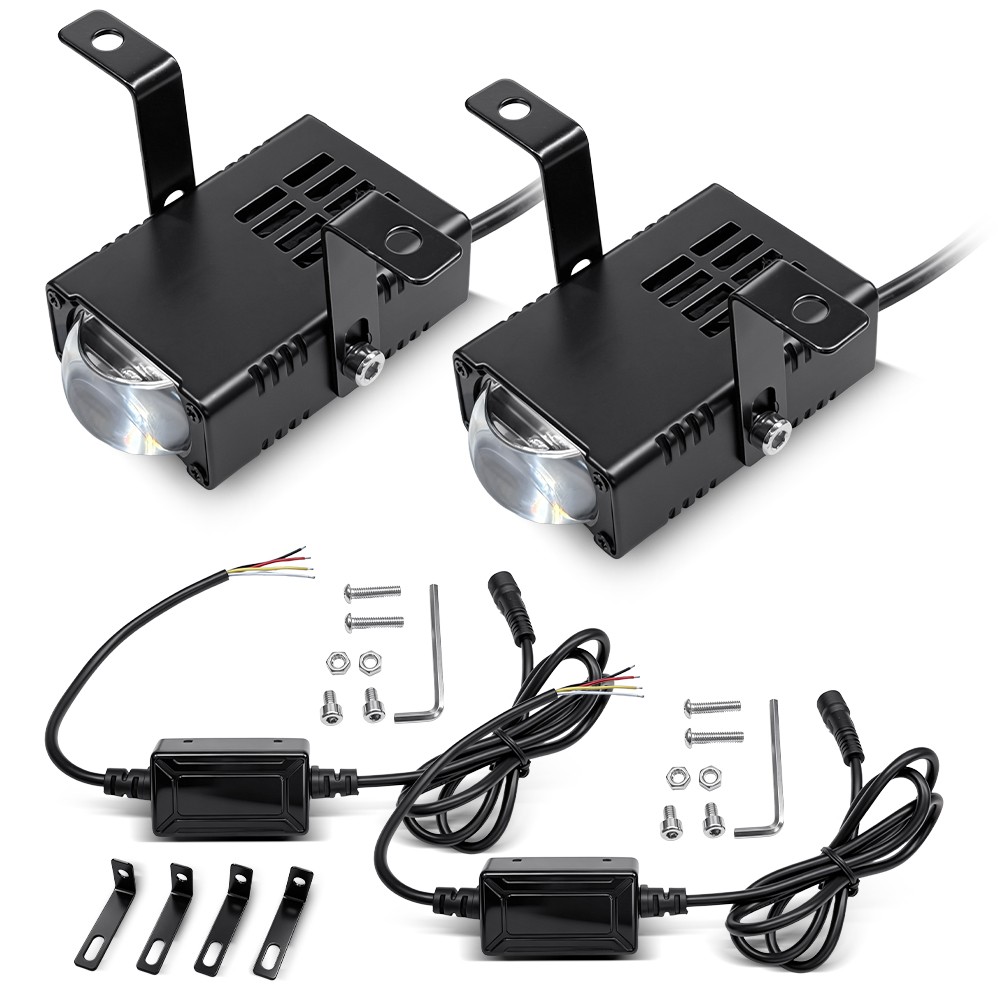 IP68 Waterproof LED Driving Lights Fit 2010-2026 Ford F150 F250 Super Duty Truck