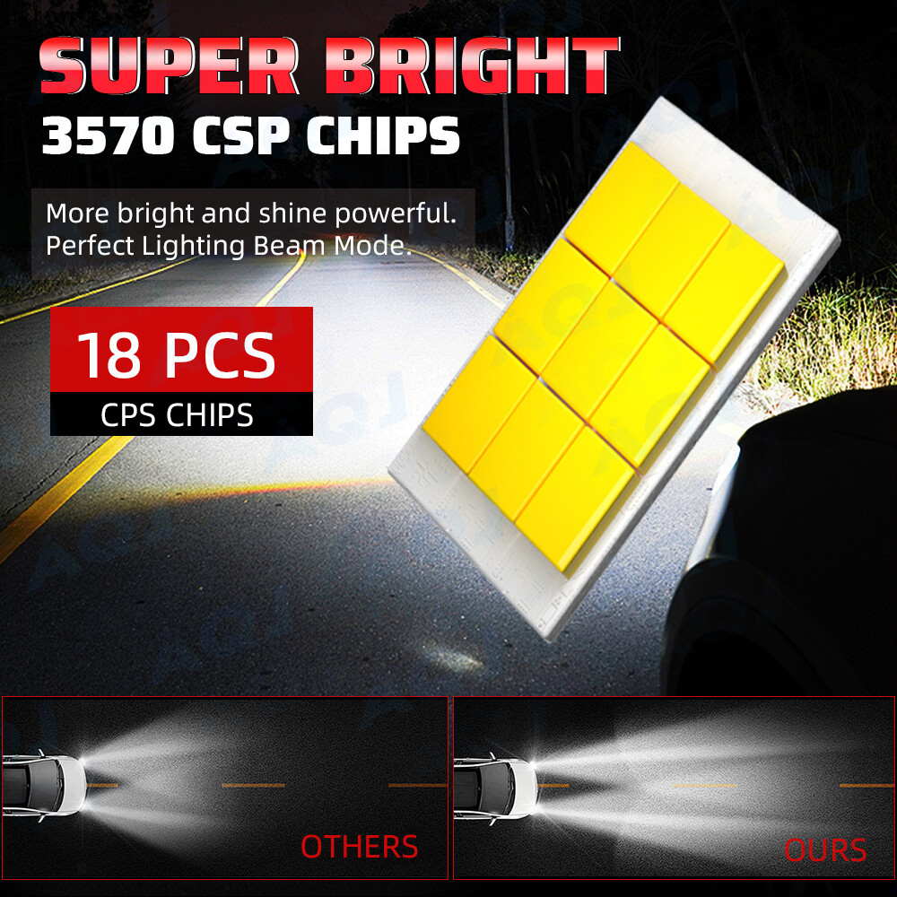 For Mercedes-Benz E550 2008-2013 6X Bulbs LED Headlights Hi/Low Beam+Fog Lights