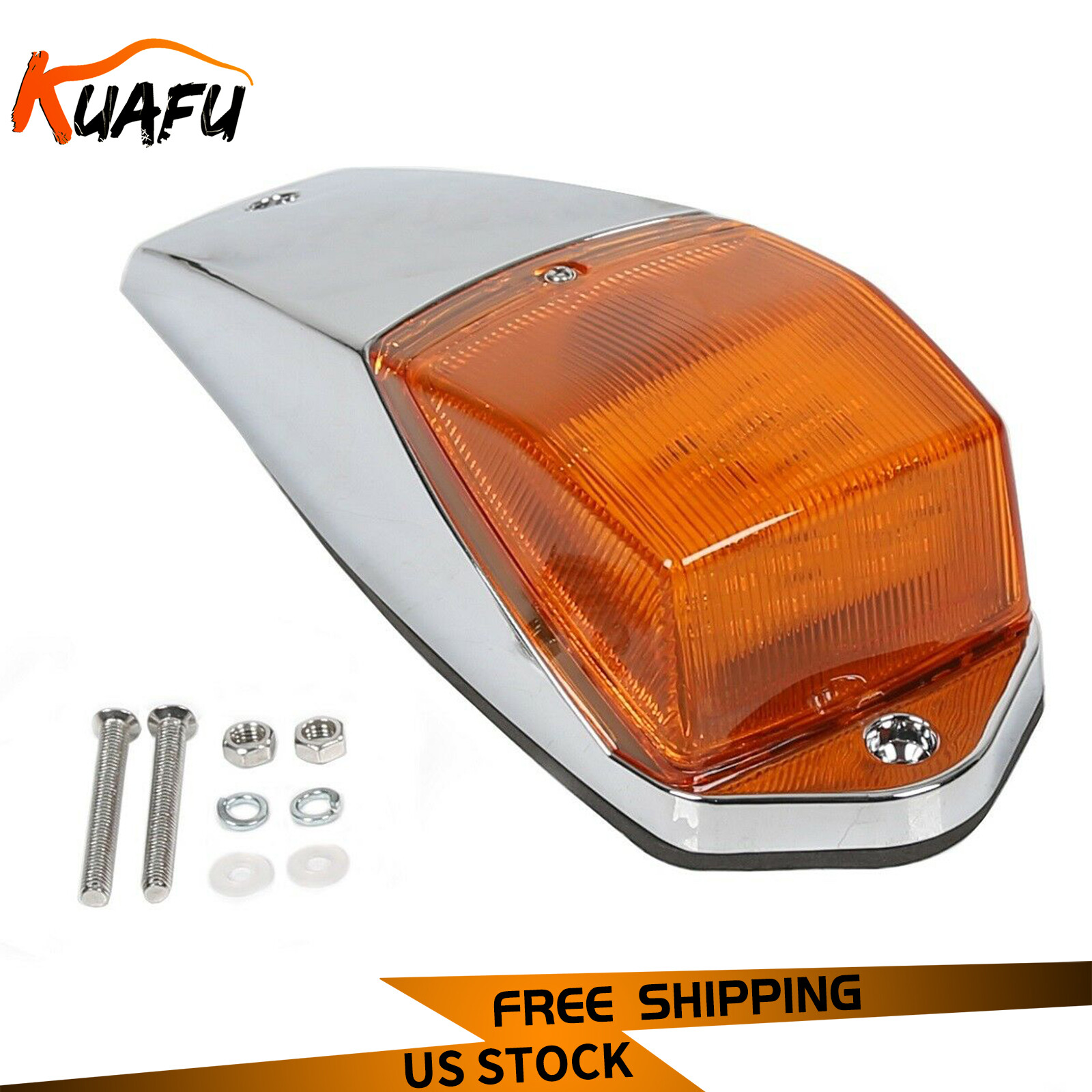 For Peterbilt Kenworth Freightliner Amber Chrome 31LED Cab Marker Lights 5 pcs