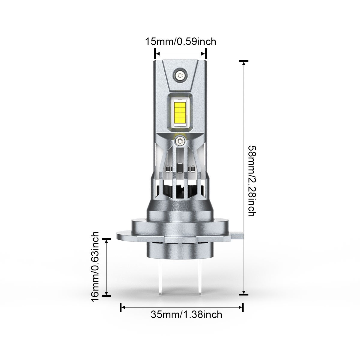 LED Headlight 9005 High H7 Low Beam Bulbs 2500000LM 6500K White Bright