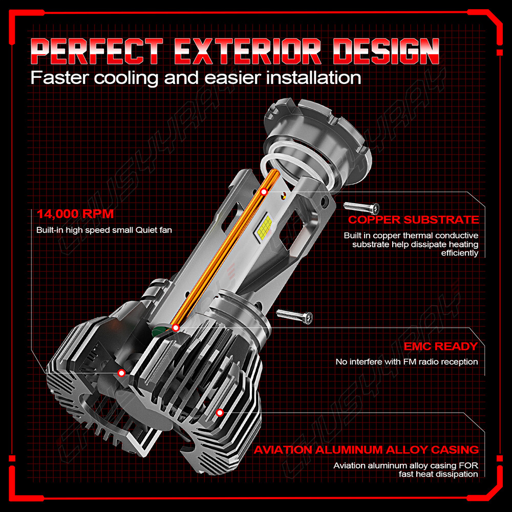 120W 38000LM D2S D2R LED Headlight Kit Bulbs 6000K White HID Conversion Lamp 2X