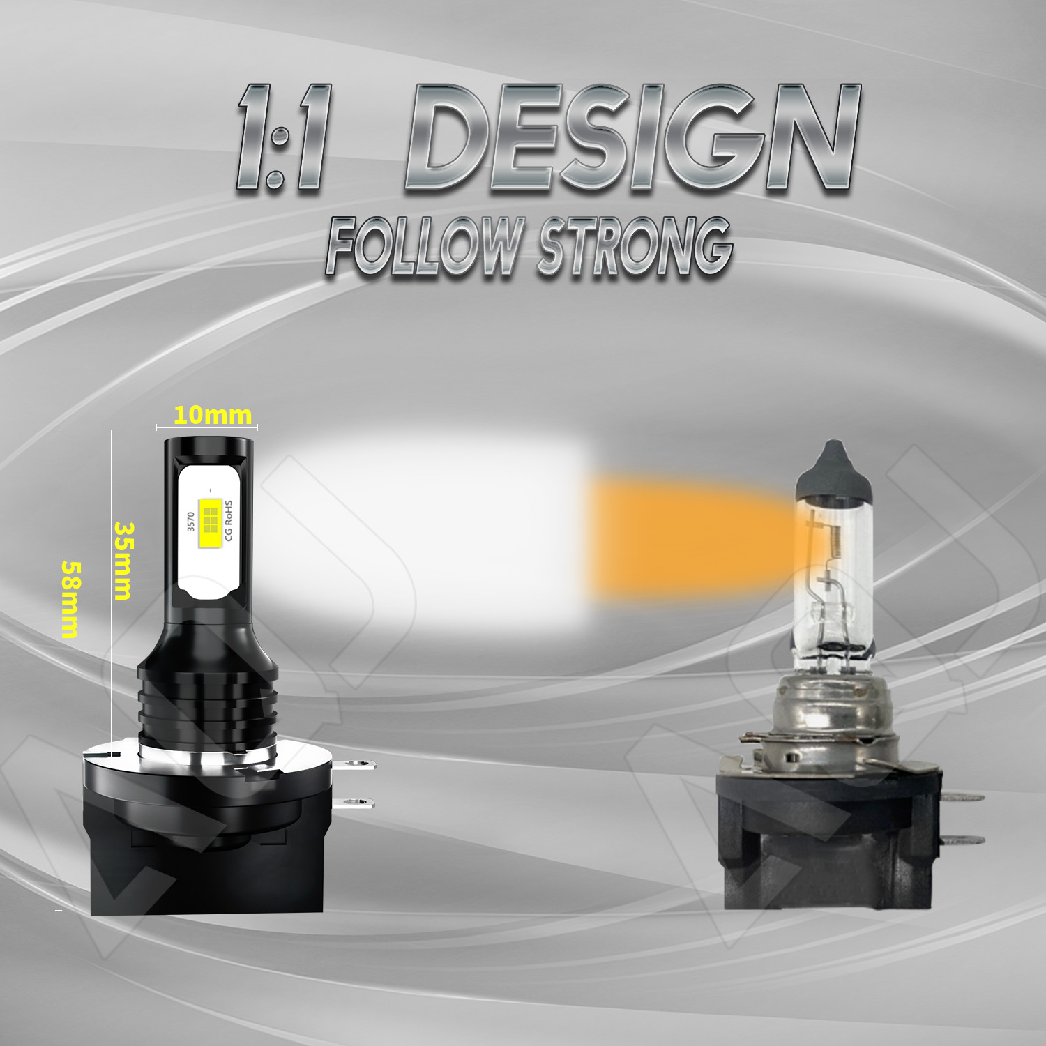 For Kia Sportage 2011-2016 H11B Headlight Bulbs High/Low/Fog Beam