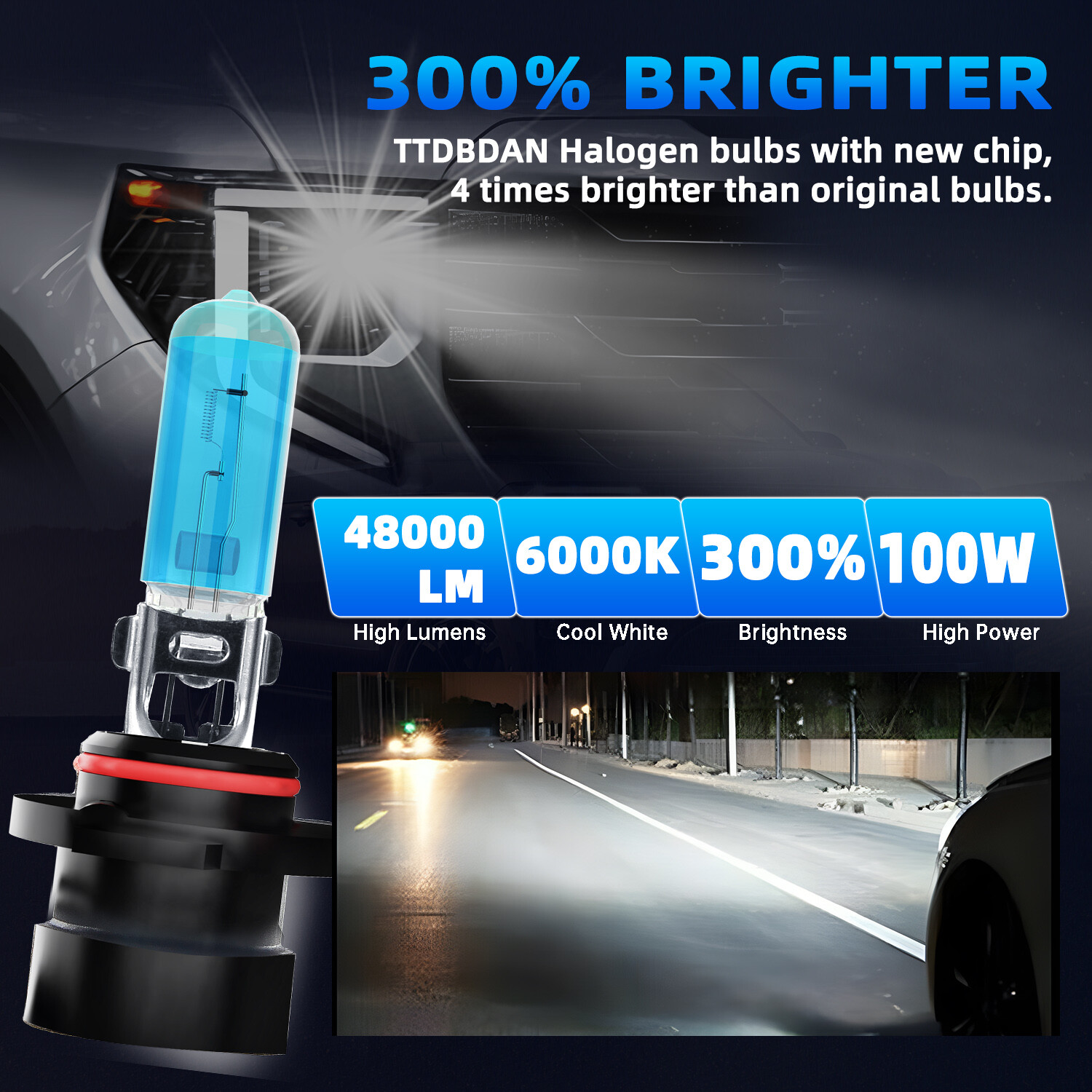 2x 9005XS/HB3A 6000K Halogen Headlight Bulb For Freightliner M2 112 2003-2011