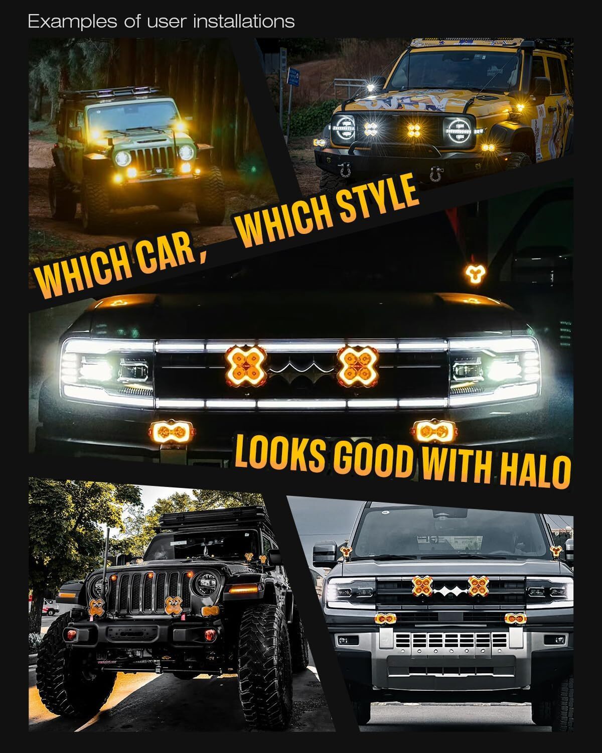 NOVSIGHT Halo Series 4.5″ LED Work Spot Pod Driving Light ATV Truck Offroad Lamp