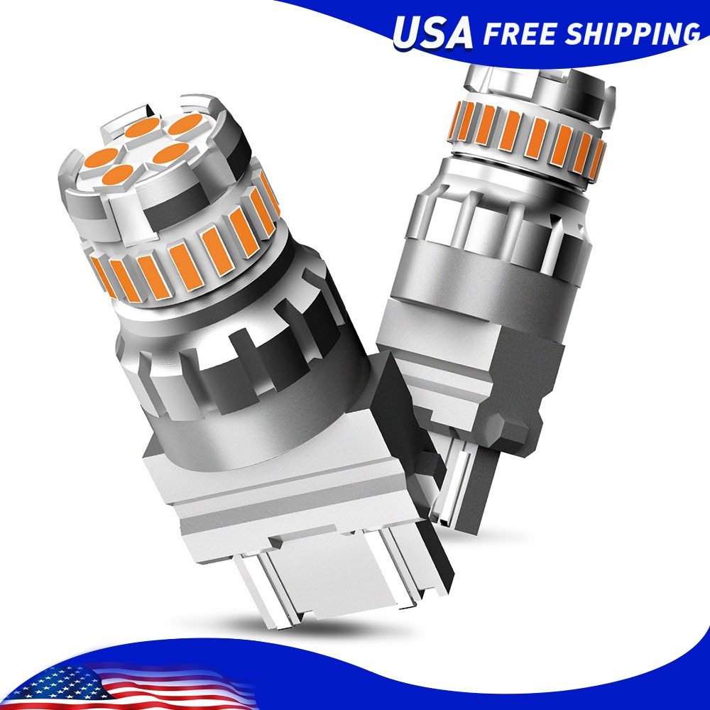 2PCS LED 3000K Turn Signal Lights 3157 Amber for 1999-2013 Chevy Silverado 1500