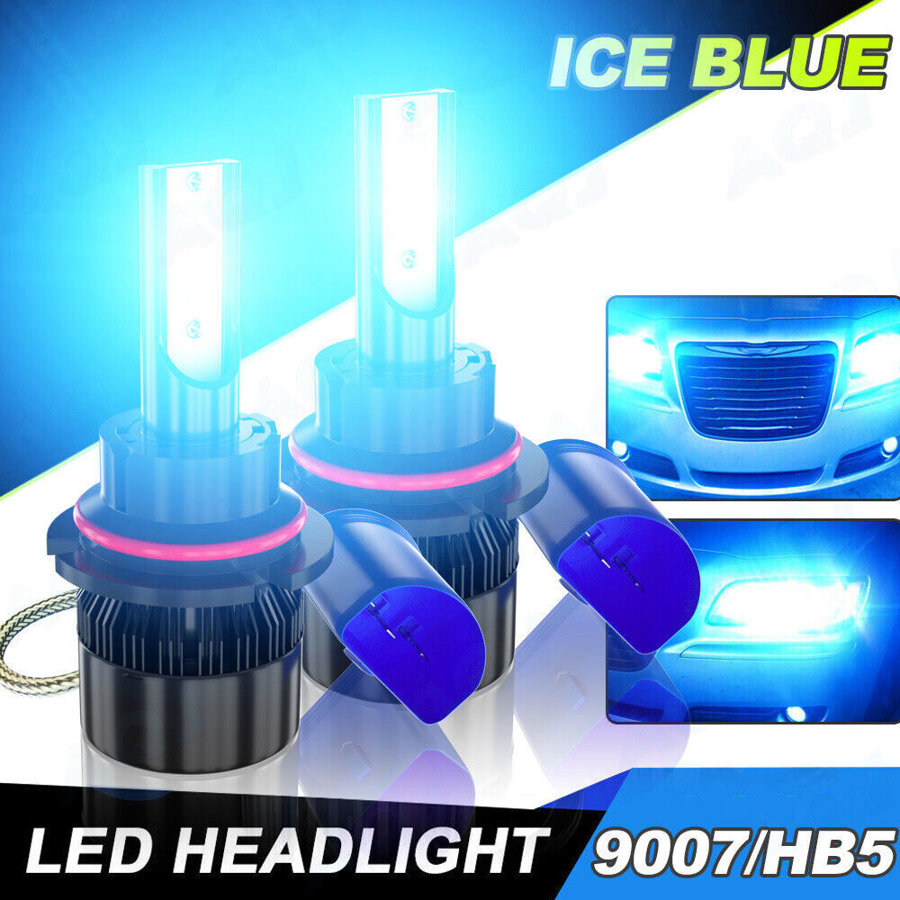 2x HB5 9007LED Headlights 1000000LM LED Light Bulbs Kit High Low Beam Super blue