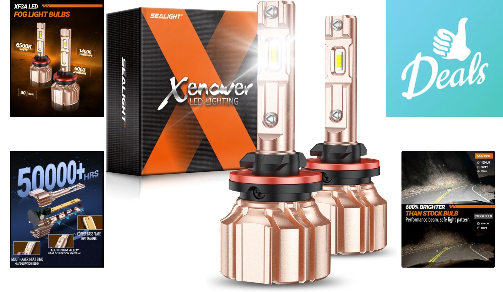 Waterproof 880 LED Fog Light Bulbs – 50000 Hours Lifespan & Easy Install