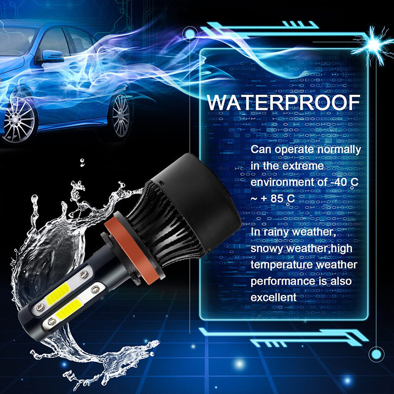 Combo 9005+H11+H11 LED Headlight Kit Fog light Bulbs High Low Beam 6000K White A