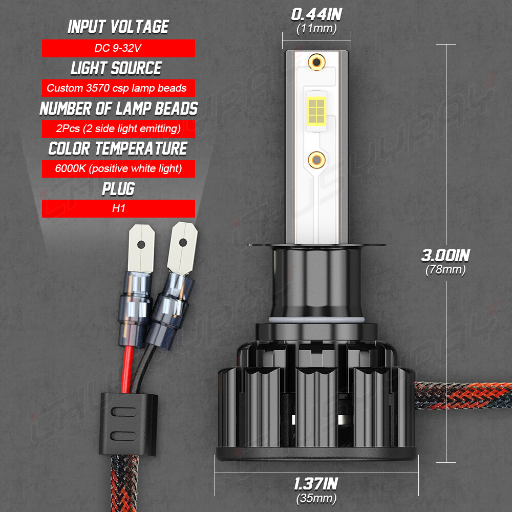 2Pcs NEW CSP LED Headlight Bulbs Super power combo For BMW E30 E34 E24 E36 E38