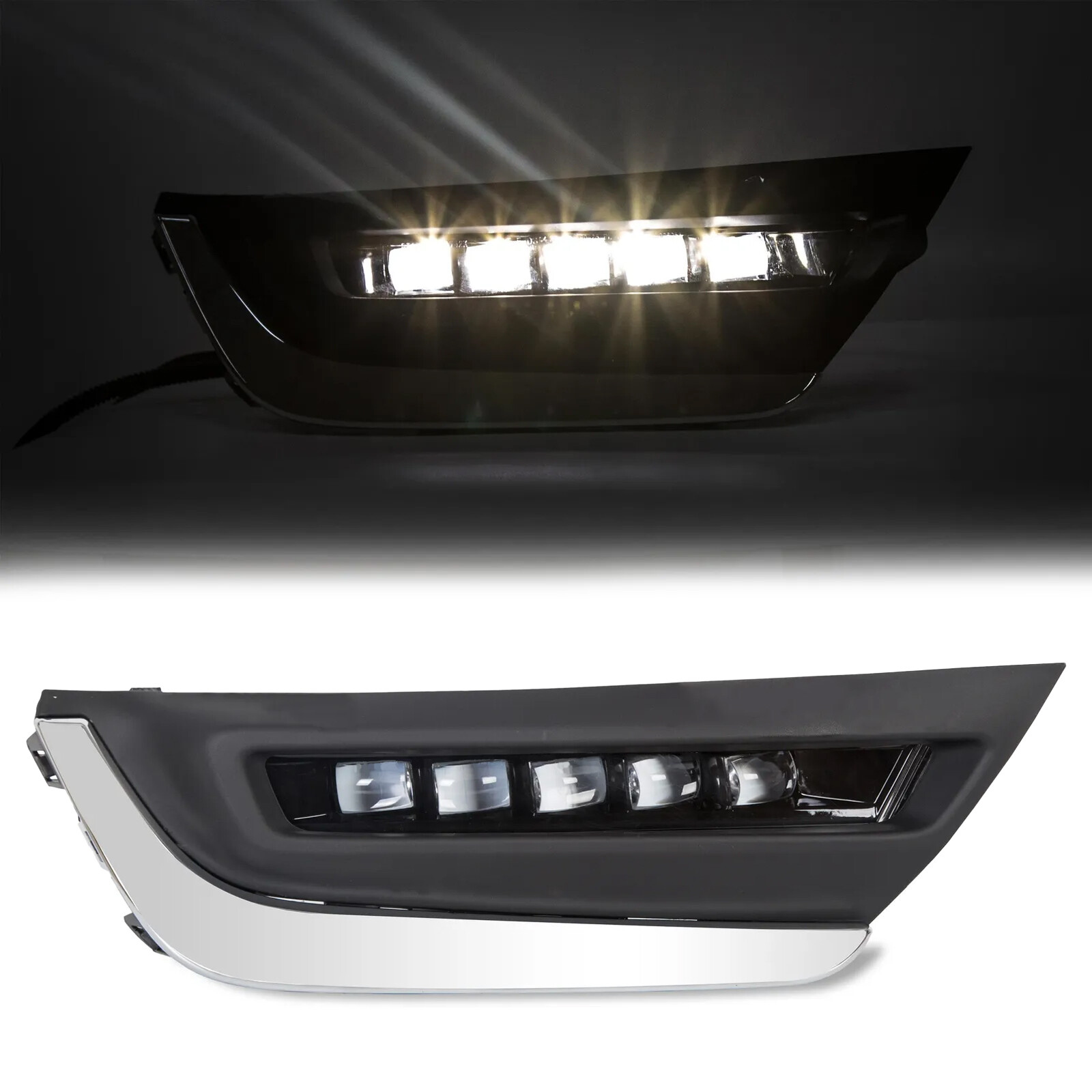 Pair LED Daytime Running Fog Lights w/Brackets For Honda CRV CR-V 2017 2018 2019