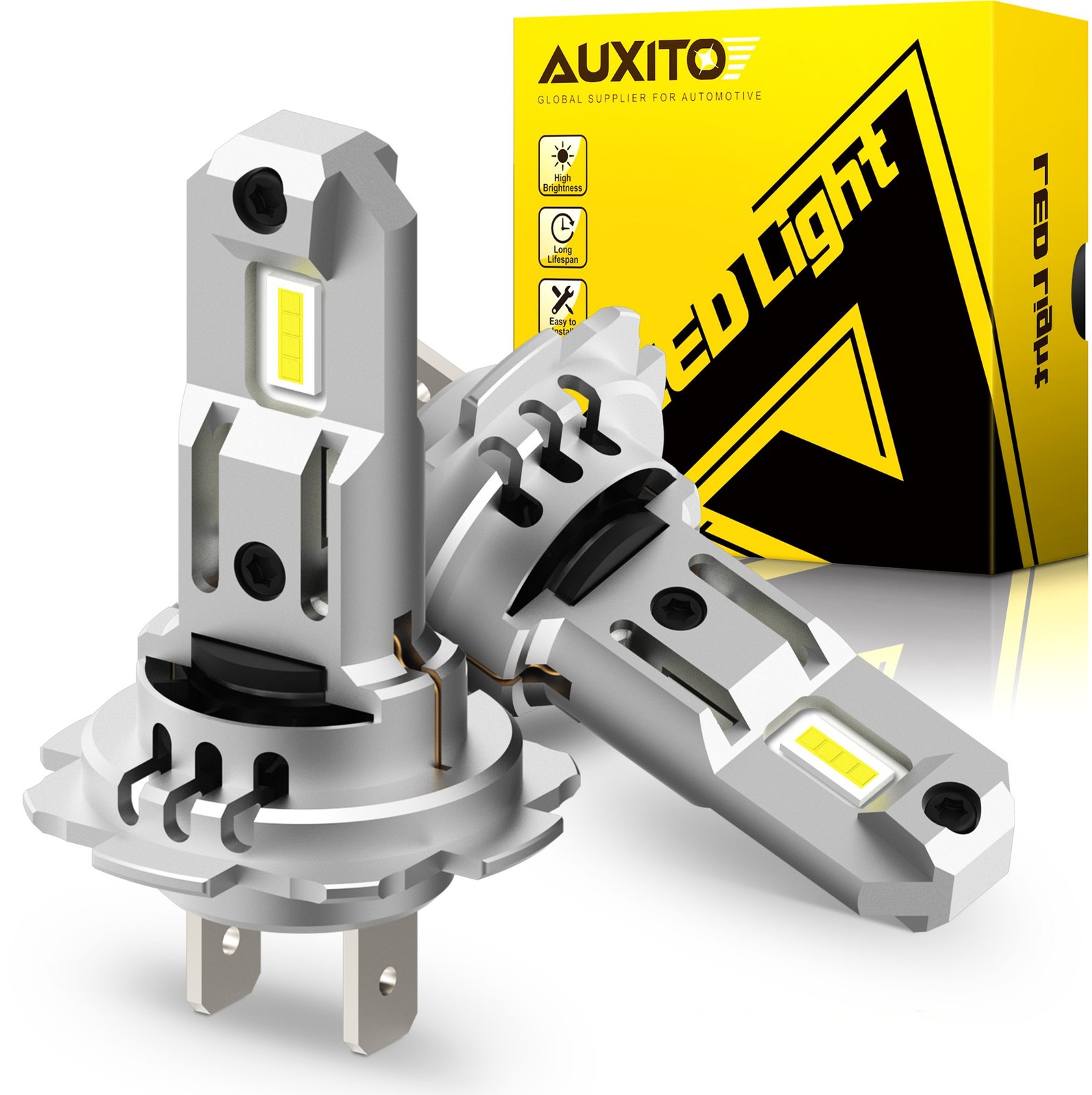 AUXITO H7 LED Headlight Bulbs High/Low Beam 6500K Bright White Wireless Canbus Y