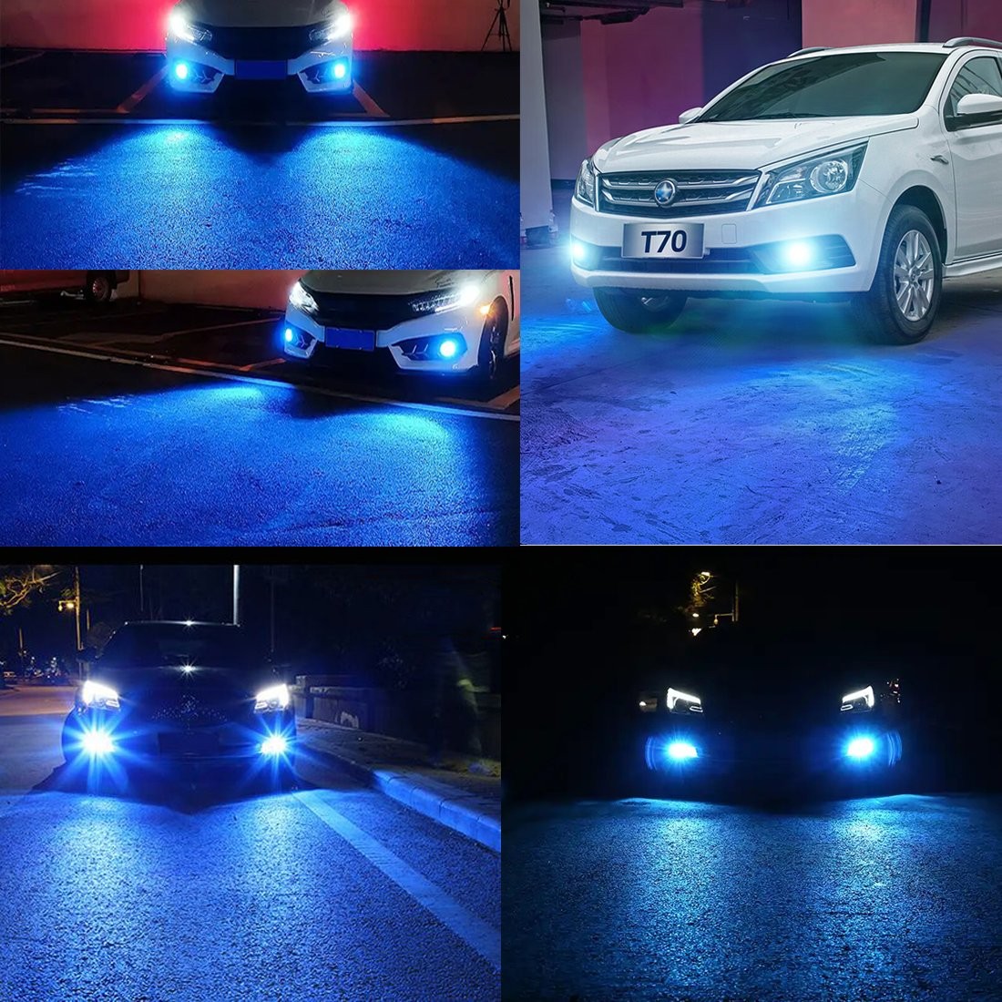 H11 LED Headlight Bulbs Super Bright 8000K Blue Lamp 330000LM High/Low Beam Kit