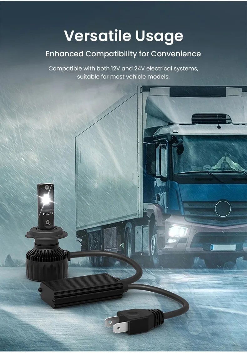 Philips Ultinon Rally LED Headlight Bulb H4 H7 H11 HB3 HB4 6500K 100W 9000lm
