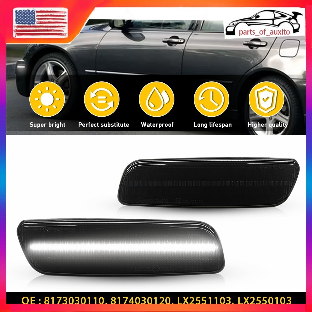 2/4x LED White Side Front Signal Marker Parking Light Fit Scion 2004-2006 xA