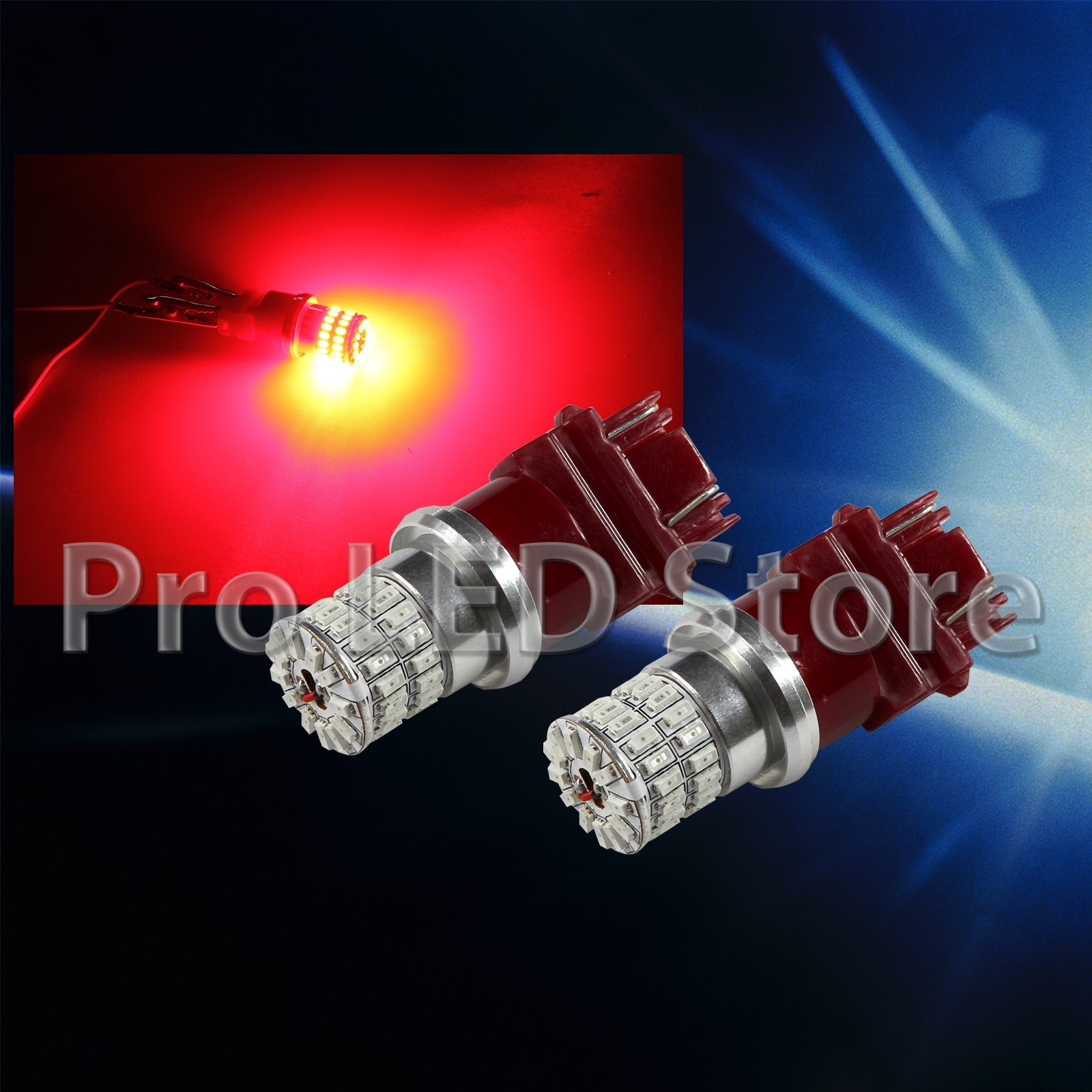 3157 3156 High Power 3014 LED Chips Super Bright Red Brake Light Bulb