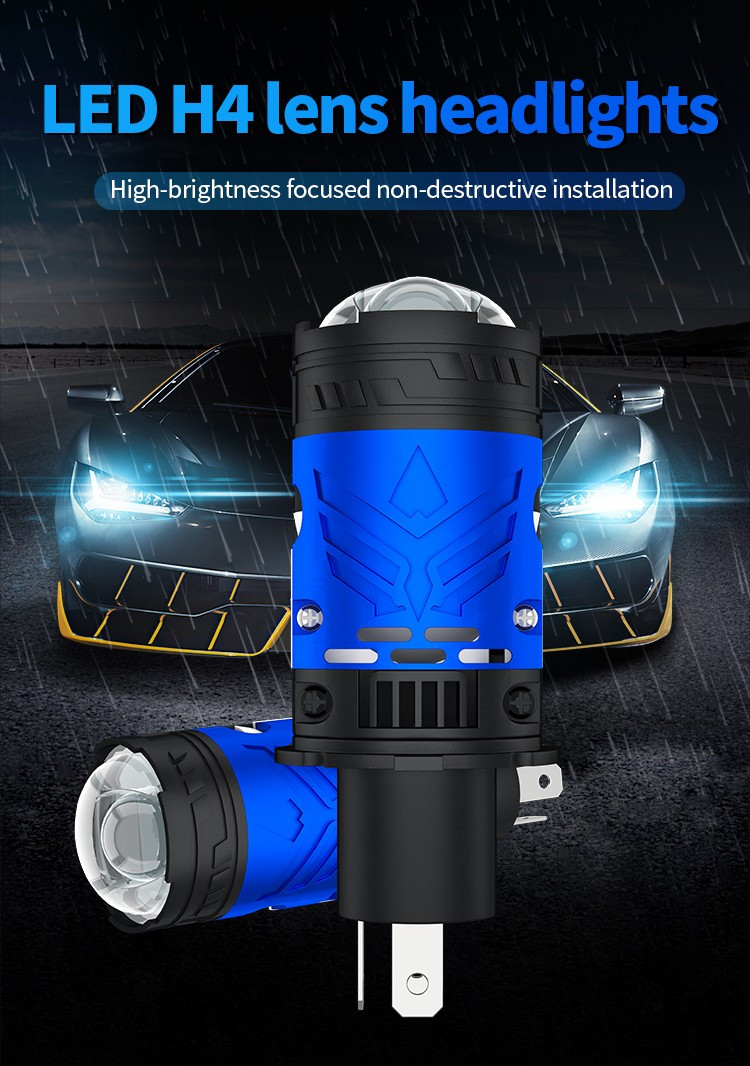H4 17000LM 6000K LED For Car Headlamps 60W 6063 Aviation Aluminum Material