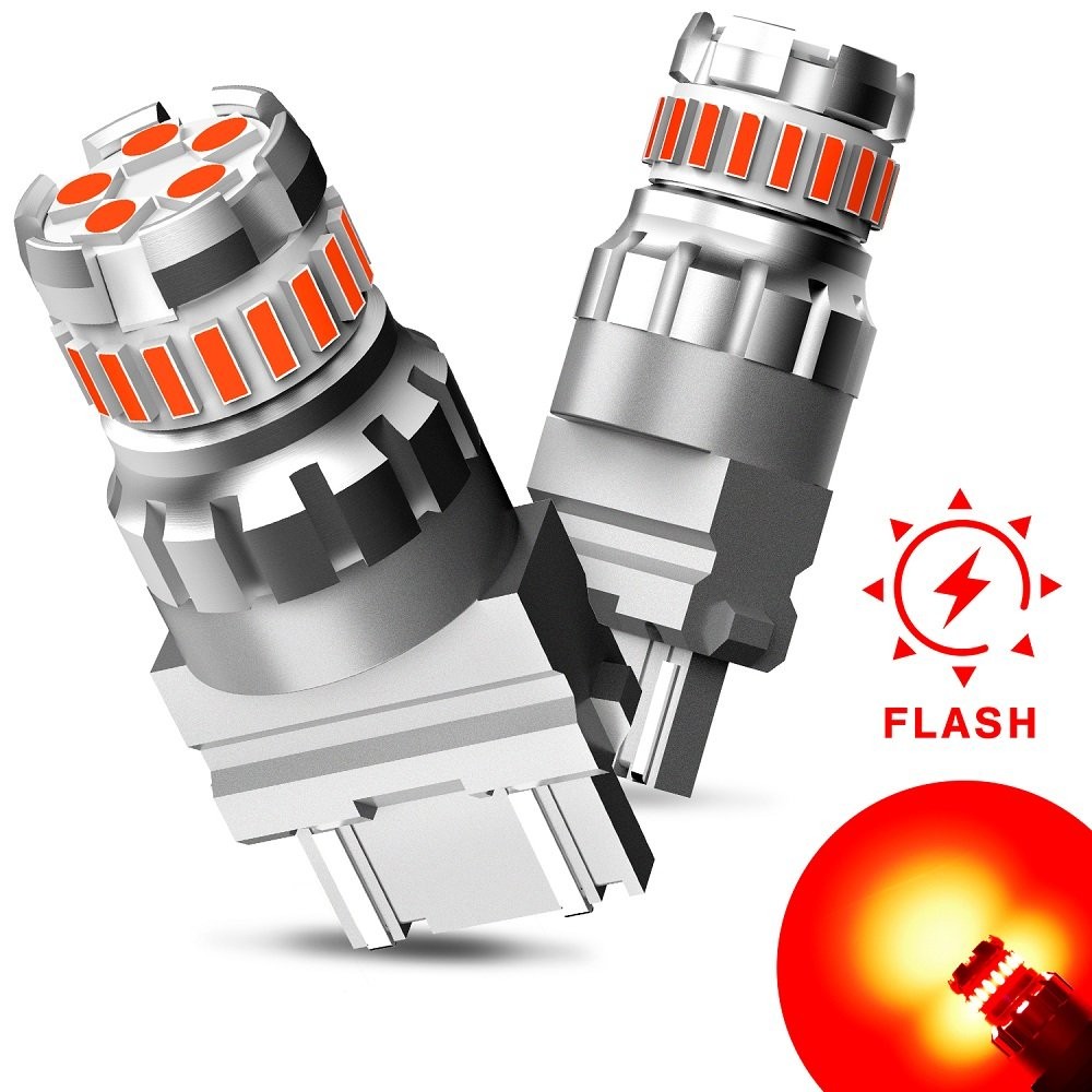 AUXITO 3157 3156 4057 3457 CANBUS Red LED Backup Reverse Park Light Bulbs 6500K