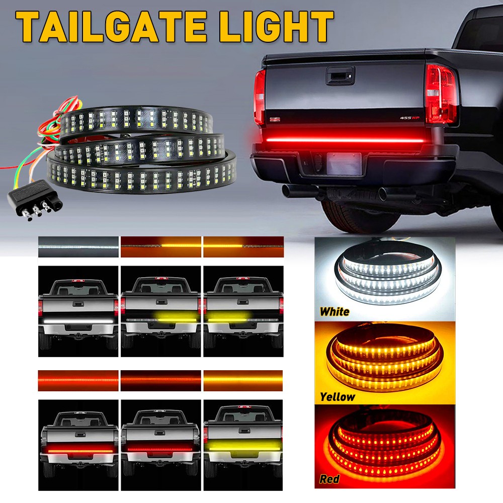 3 48″ LED Row 432 Tailgate Strip Light Bar Truck Brake Reverse Signal Tail Lamp