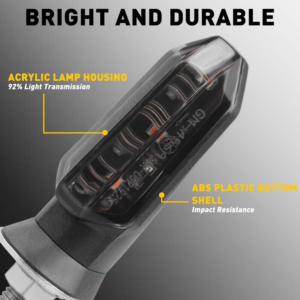 Motorcycle LED Turn Signals Blinker Light Indicator Smoke Amber For Yamaha 2-6X