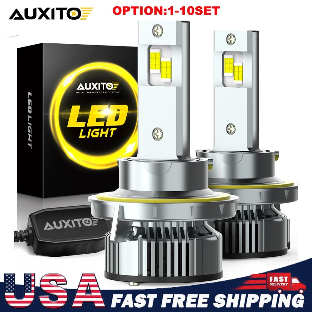 H13 9008 LED Headlight Bulbs Kit 40000LM 100W High Low Beam Bright White 2-20X