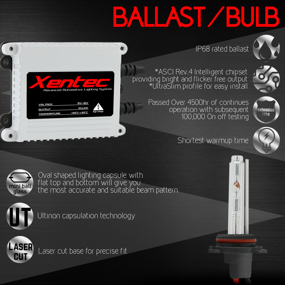 Xenon H3 6000K Diamond White Slim Ballast Headlight HID Conversion Kit