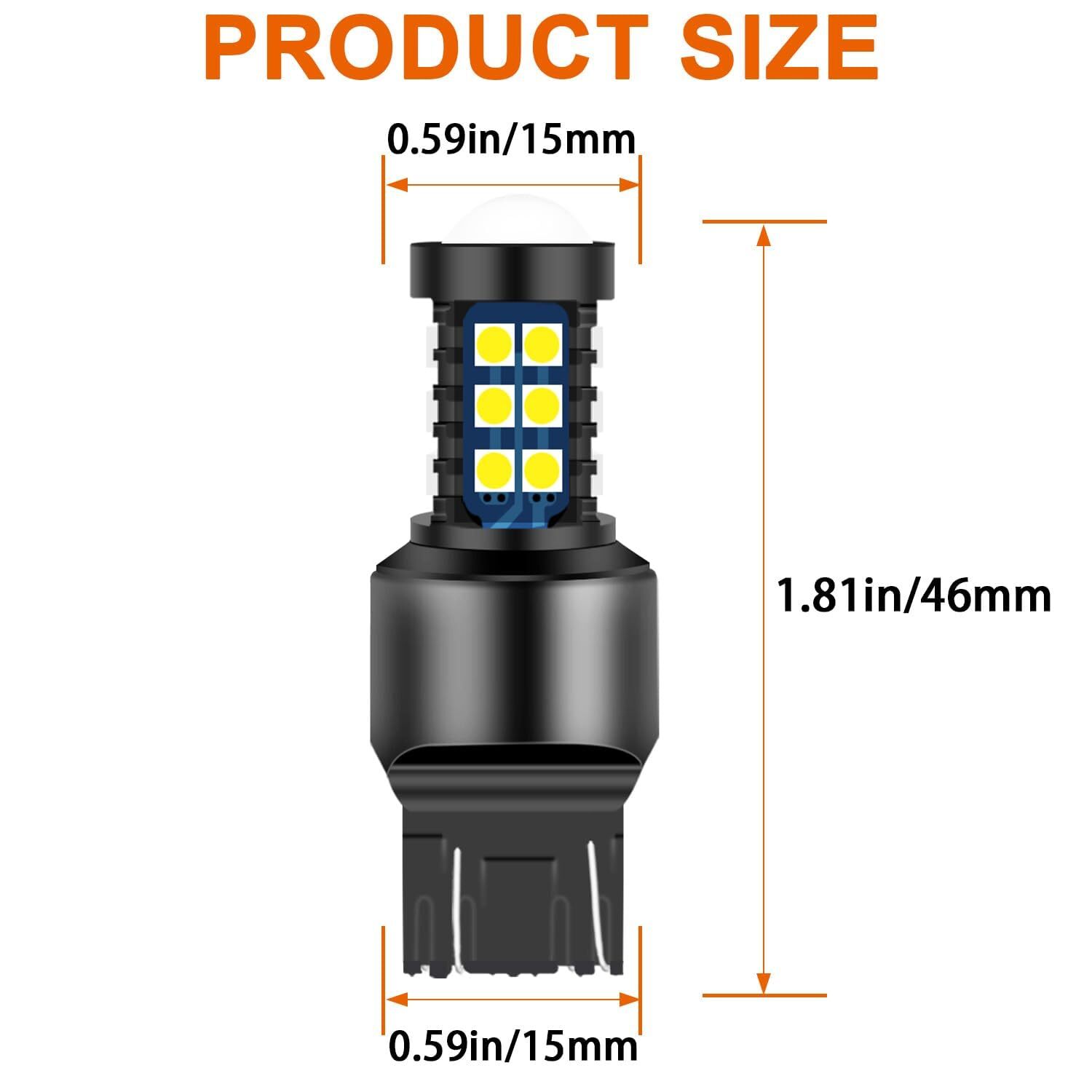 Newest 9-30V Super Bright Low Power 7440 7443 7441 7444 T20 W21W 7444NA 3030SMD