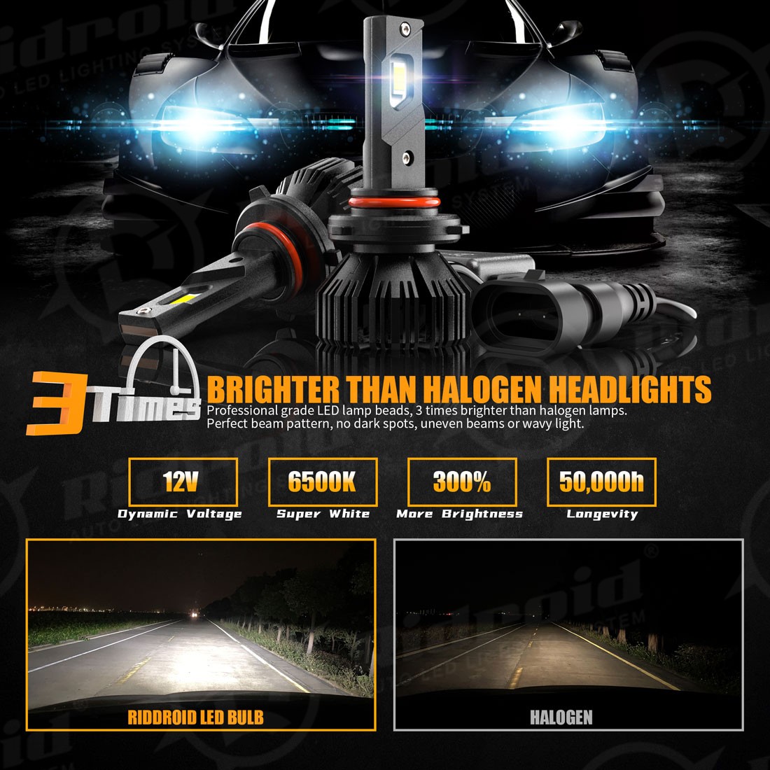 4x 9005+H11 LED Headlight Combo High Low Beam Bulbs Kit Super White Bright 6500K