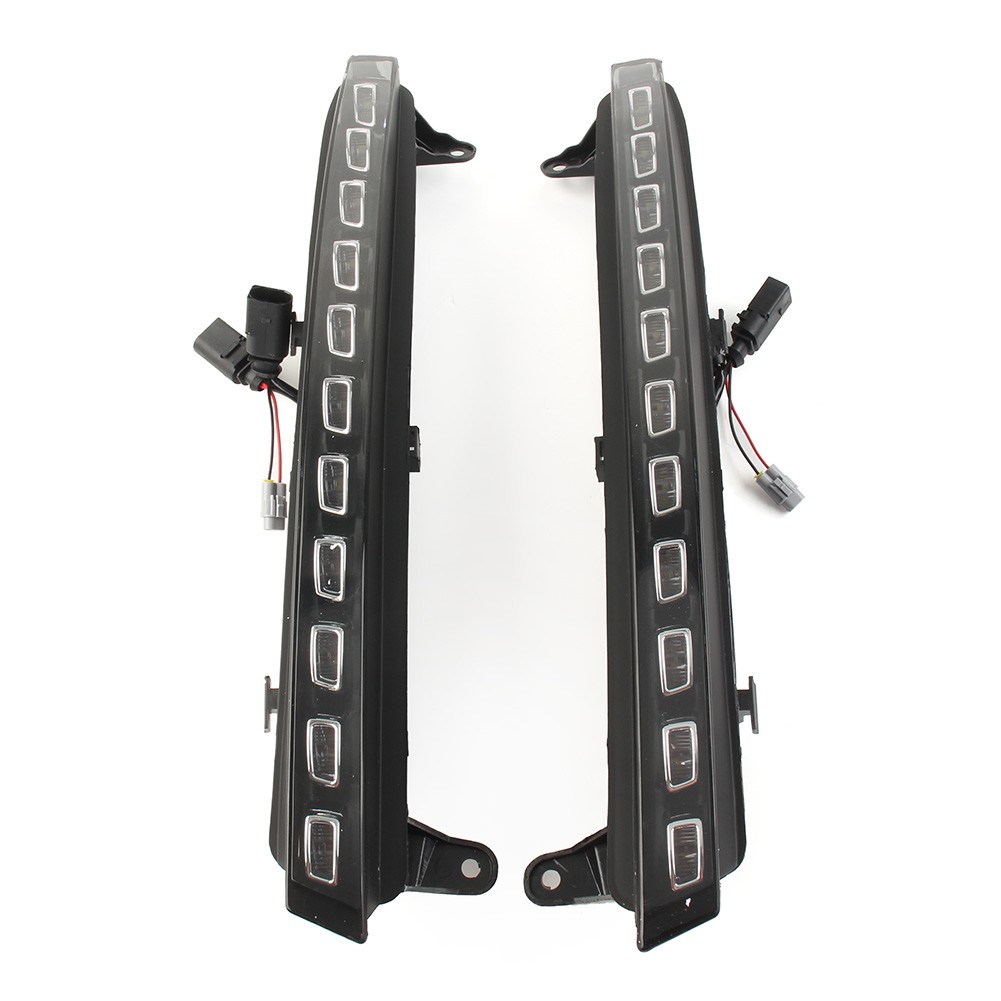 Pair For Audi Q7 2006-09 07 LED Daytime Running Light DRL Turn Signals Fog Lamps