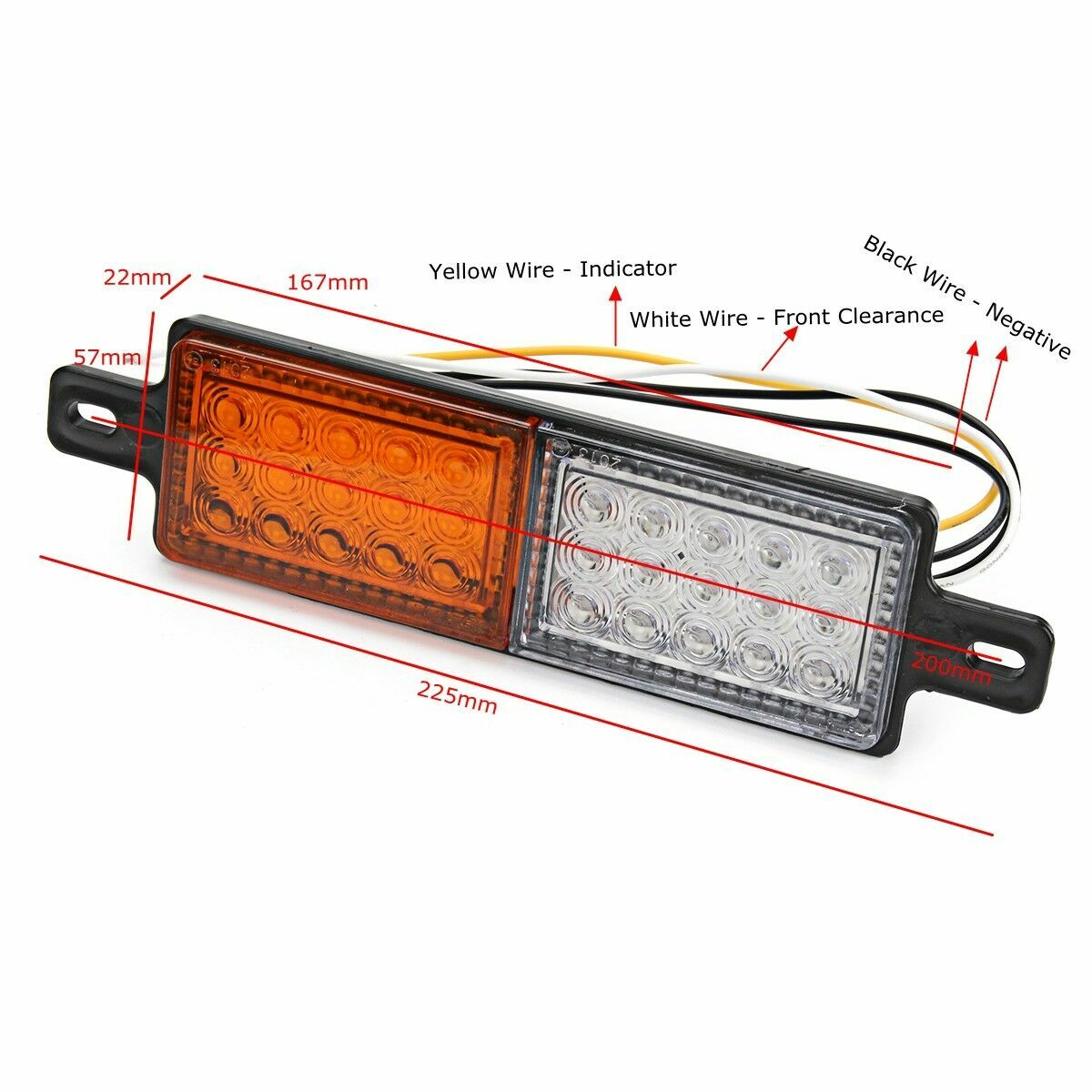 2x Amber White LED Front Indicator Park Lights TJM Bullbar Marker Lamp ARB Bar