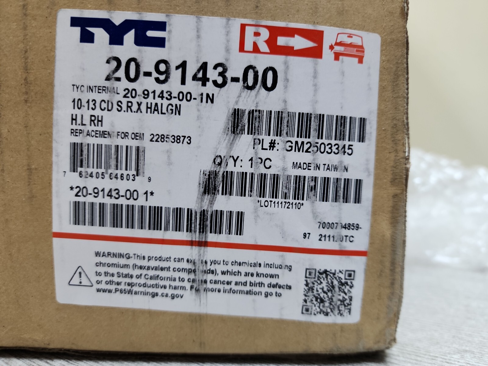 Headlight Assembly-Sport Utility Right TYC 20-9143-00 NEW