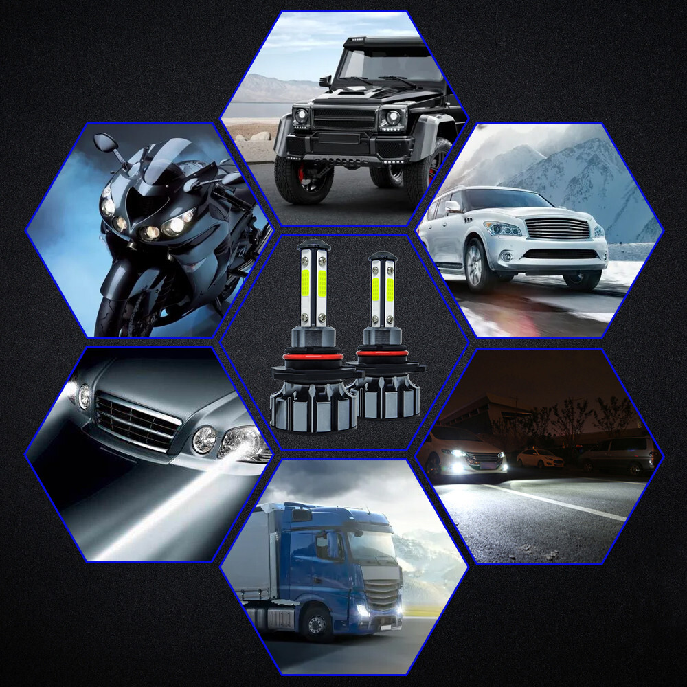9005 H11 LED Headlight Super Bright Bulbs Kit 8000K White 330000LM High Low Beam