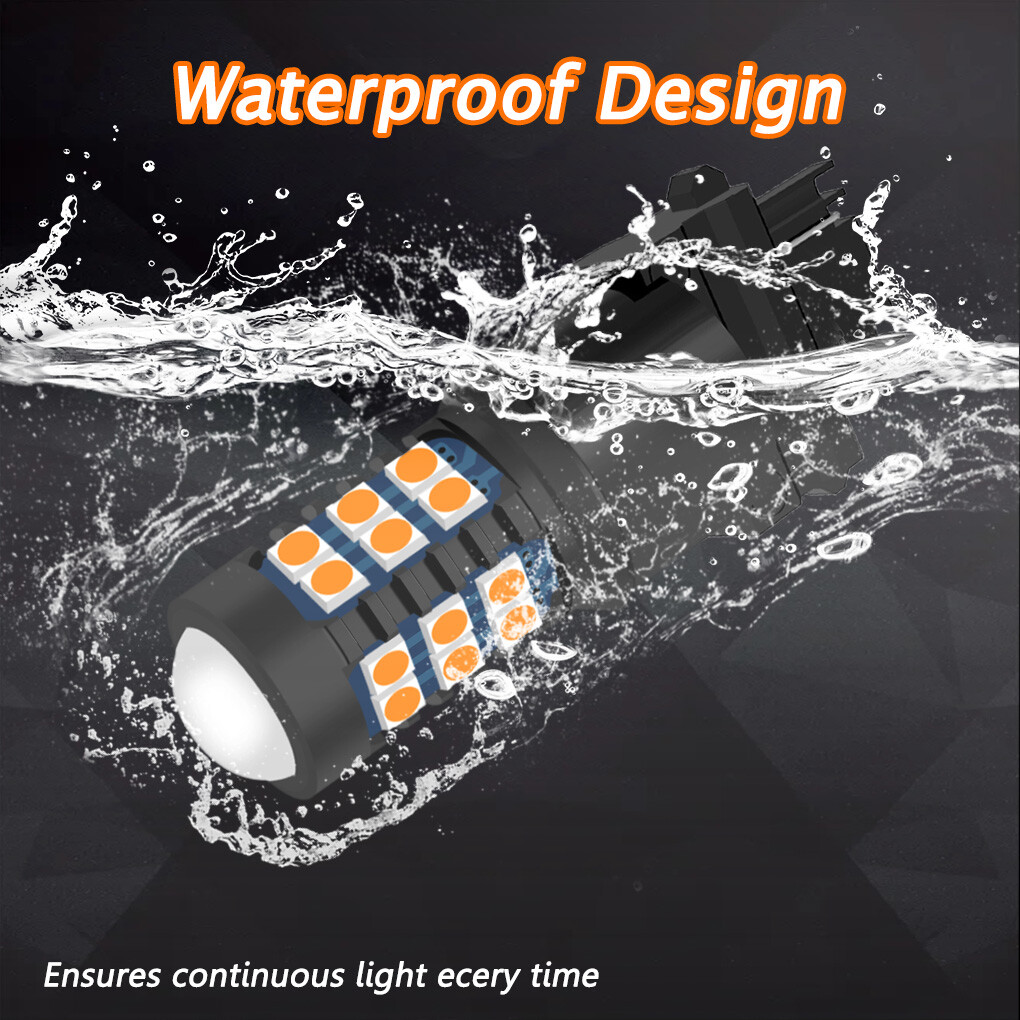 3000K Amber Yellow 3157 LED Turn Signal Parking Corner Light Bulbs 30SMD Upgarde