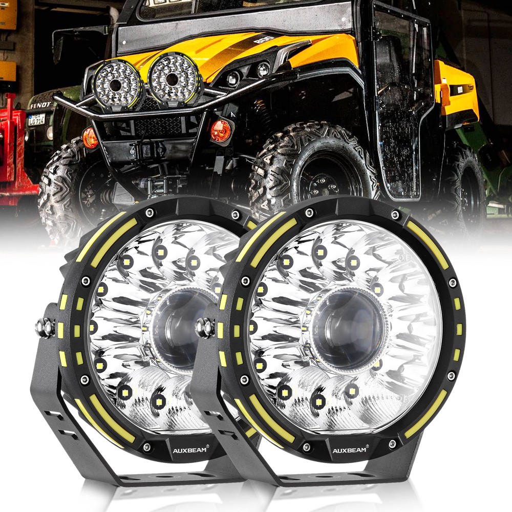 AUXBEAM 7″ 360-PRO LED Work Lights Driving Headlights Spot Pods & Lights Cover